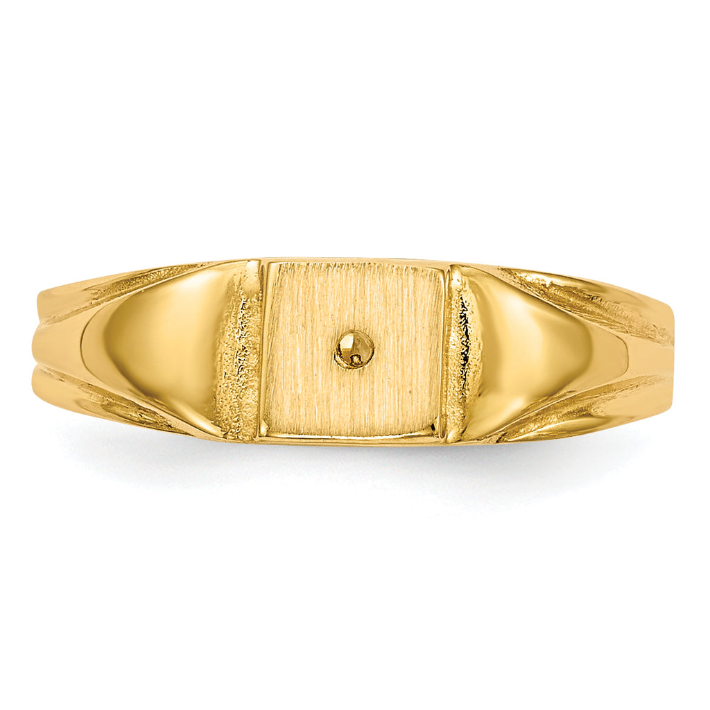 14k Child's Diamond Ring Mounting (No Stone Included) 4.5mmx4.5mm Closed Back