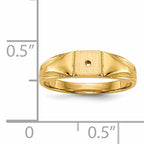 14k Child's Diamond Ring Mounting (No Stone Included) 4.5mmx4.5mm Closed Back