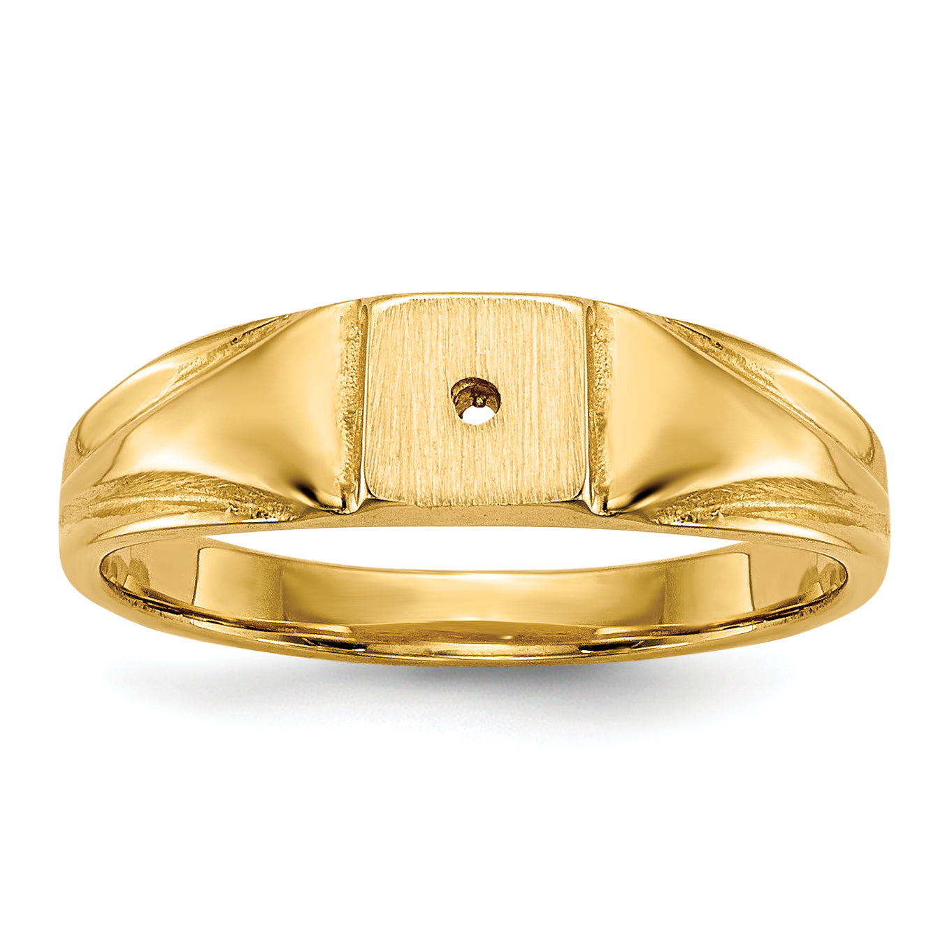 14k Child's Diamond Ring Mounting (No Stone Included) 4.5mmx4.5mm Closed Back Main image