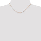 14K Rose Gold Solid Box Chain Necklace 0.7mm