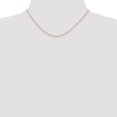 14K Rose Gold 16 inch .7mm Box Link with Lobster Clasp Chain