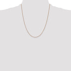14K Rose Gold 22 inch .7mm Box Link with Lobster Clasp Chain