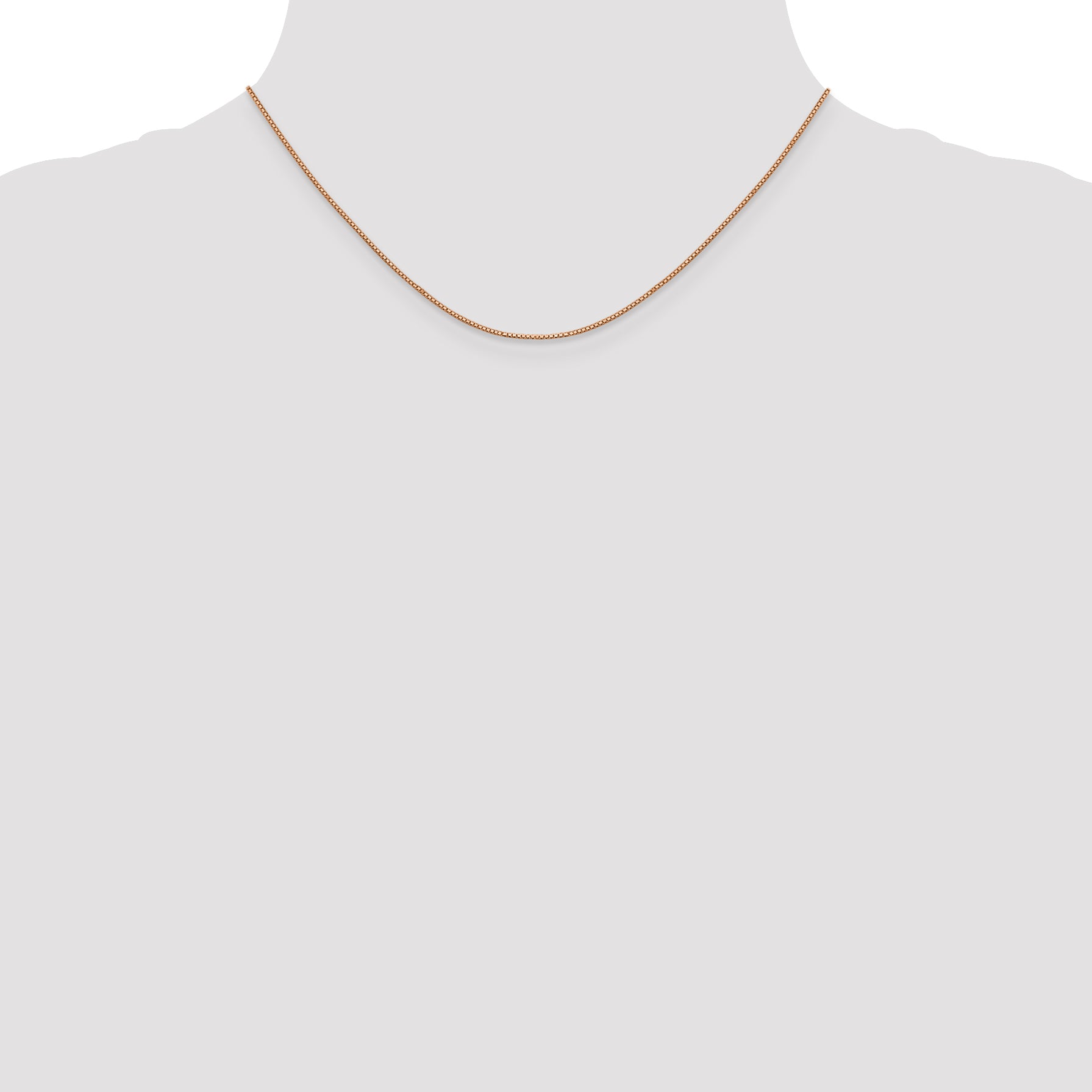 14K Rose Gold 10 inch .9mm Box Link with Lobster Clasp Chain Anklet