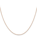 14K Rose Gold 16 inch 1.10mm Diamond-Cut Cable with Lobster Clasp Chain