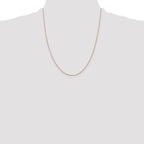 14K Rose Gold 16 inch 1.10mm Diamond-Cut Cable with Lobster Clasp Chain