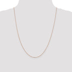 14K Rose Gold 16 inch 1.10mm Diamond-Cut Cable with Lobster Clasp Chain