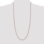 14K Rose Gold 30 inch 1.7mm Diamond-Cut Spiga with Lobster Clasp Chain