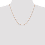 14K Rose Gold 16 inch .7mm Ropa with Spring Ring Clasp Chain