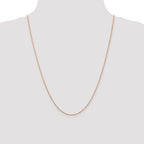 14K Rose Gold 16 inch .7mm Ropa with Spring Ring Clasp Chain