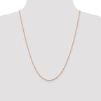 14K Rose Gold 24 inch 1.10mm Ropa with Spring Ring Clasp Chain