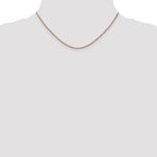 14K Rose Gold Solid Rope Chain Necklace 1.7mm