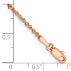 14K Rose Gold 10 inch  1.7mm Ropa with Lobster Clasp Anklet