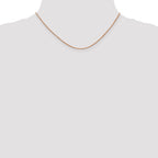 14K Rose Gold Solid Box Chain Necklace 1mm