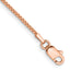14K Rose Gold 7 inch 1mm Box Link with Lobster Clasp Bracelet