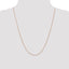 14K Rose Gold 24 inch .85mm Diamond-Cut Spiga with Lobster Clasp Chain