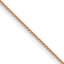 14K Rose Gold Solid Diamond-Cut Wheat Chain Necklace 0.85mm