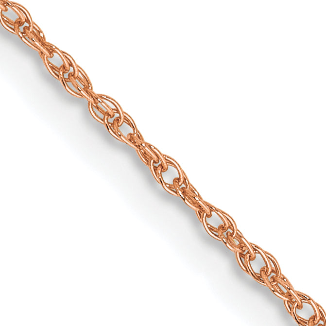 14K Rose Gold Solid Rope Chain Necklace 0.8mm Main image