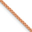 14K Rose Gold Solid Box Chain Necklace 1.3mm