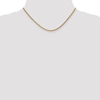14K Rose Gold 16 inch 2.1mm Diamond-Cut Spiga with Lobster Clasp Chain