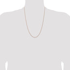 14K Rose Gold 24 inch 1.15mm Baby Rope with Spring Ring Clasp Chain