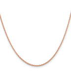 14K Rose Gold 24 inch 1.8mm Diamond-Cut Cable with Lobster Clasp Chain