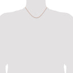 14K Rose Gold Solid Diamond-Cut Cable Chain Necklace 1.8mm