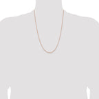 14K Rose Gold 24 inch 1.8mm Diamond-Cut Cable with Lobster Clasp Chain