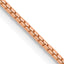 14K Rose Gold Solid Box Chain Necklace 1mm