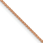 14K Rose Gold 30 inch 1.05mm Diamond-Cut Spiga with Lobster Clasp Chain