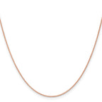 14K Rose Gold 10 inch 1mm Solid Polished Spiga with Lobster Clasp Anklet