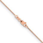 14K Rose Gold Solid Wheat Chain Necklace 1.05mm