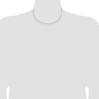 14K Rose Gold Solid Wheat Chain Necklace 1.05mm