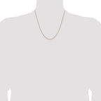14K Rose Gold Solid Wheat Chain Necklace 1.25mm