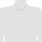 14K Rose Gold Solid Wheat Chain Necklace 1.7mm