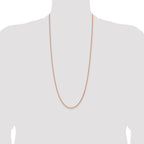 14K Rose Gold 16 inch 2.1mm Solid Polished Spiga with Lobster Clasp Chain