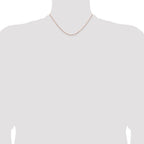14K Rose Gold Solid Box Chain Necklace 0.95mm