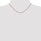 14K Rose Gold Solid Diamond-Cut Wheat Chain Necklace 1.25mm