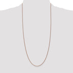 14K Rose Gold 30 inch 1.25mm Diamond-Cut Spiga with Lobster Clasp Chain