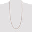 14K Rose Gold 30 inch 1.25mm Diamond-Cut Spiga with Lobster Clasp Chain
