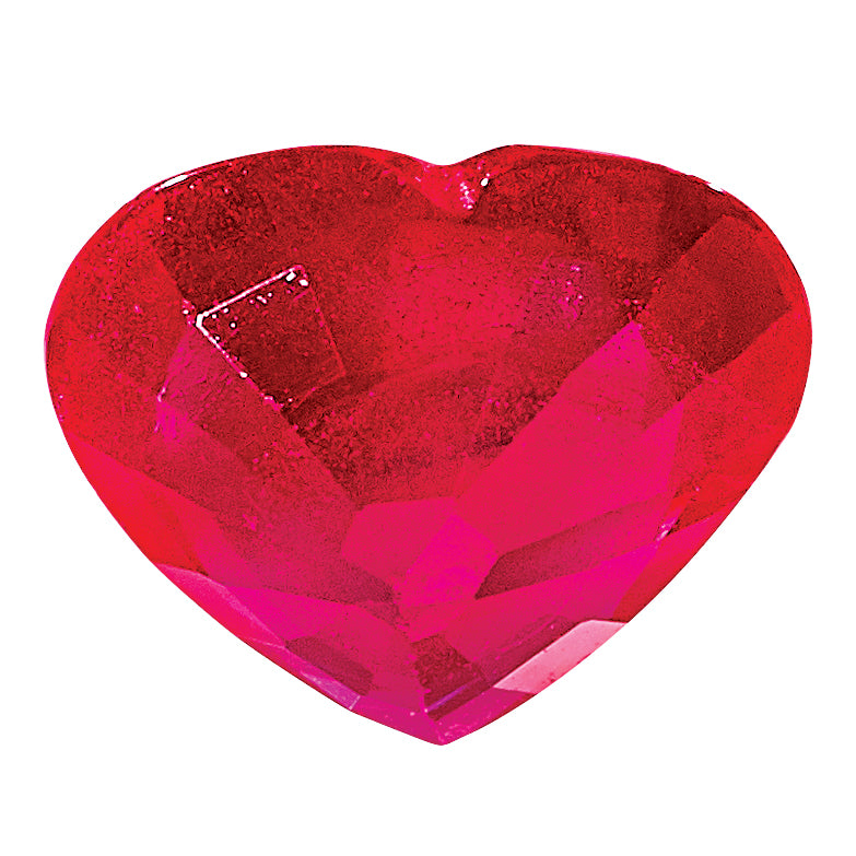 Ruby AA Quality 4mm Heart