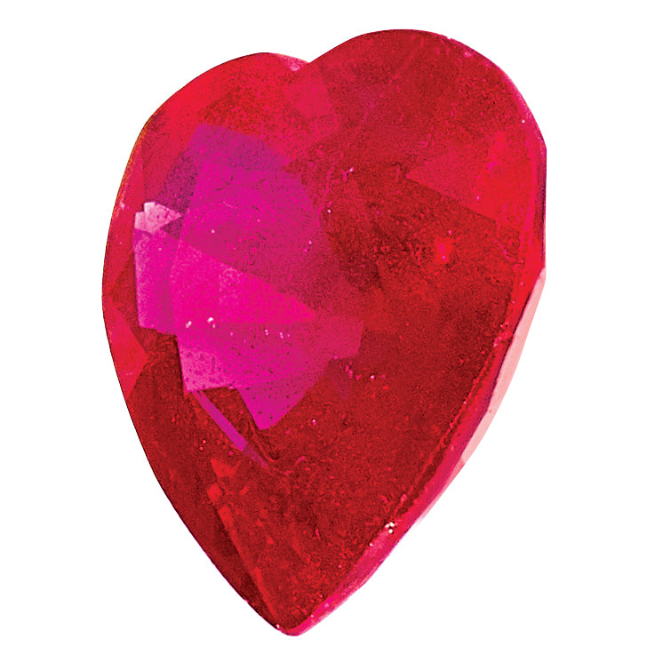Ruby AA Quality 4mm Heart