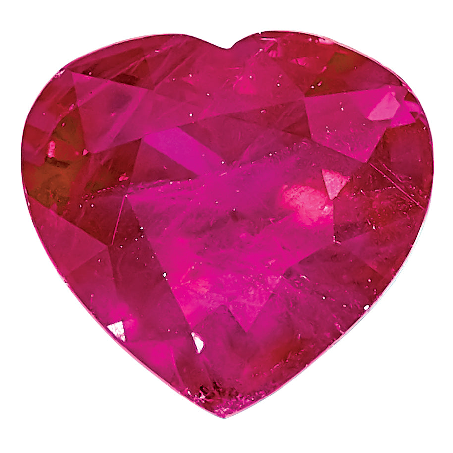 Ruby A Quality 5mm Heart