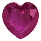 Ruby C Quality 5mm Heart