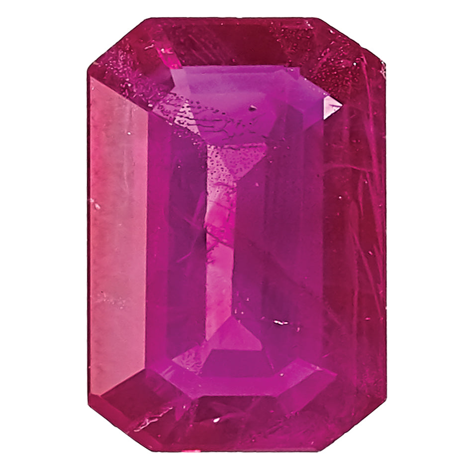 Ruby A Quality 6x4mm Emerald Cut