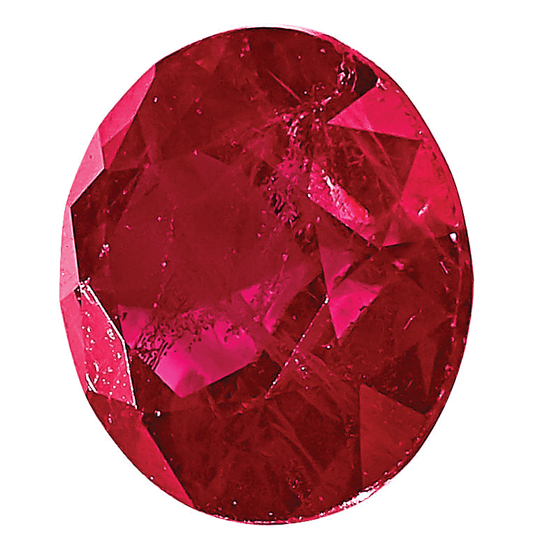 Ruby A Quality 3.75mm Round Diamond-Cut