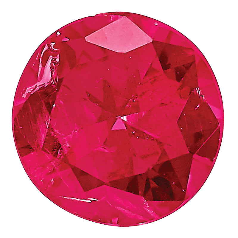 Ruby AA Quality 2.75mm Round Diamond-Cut