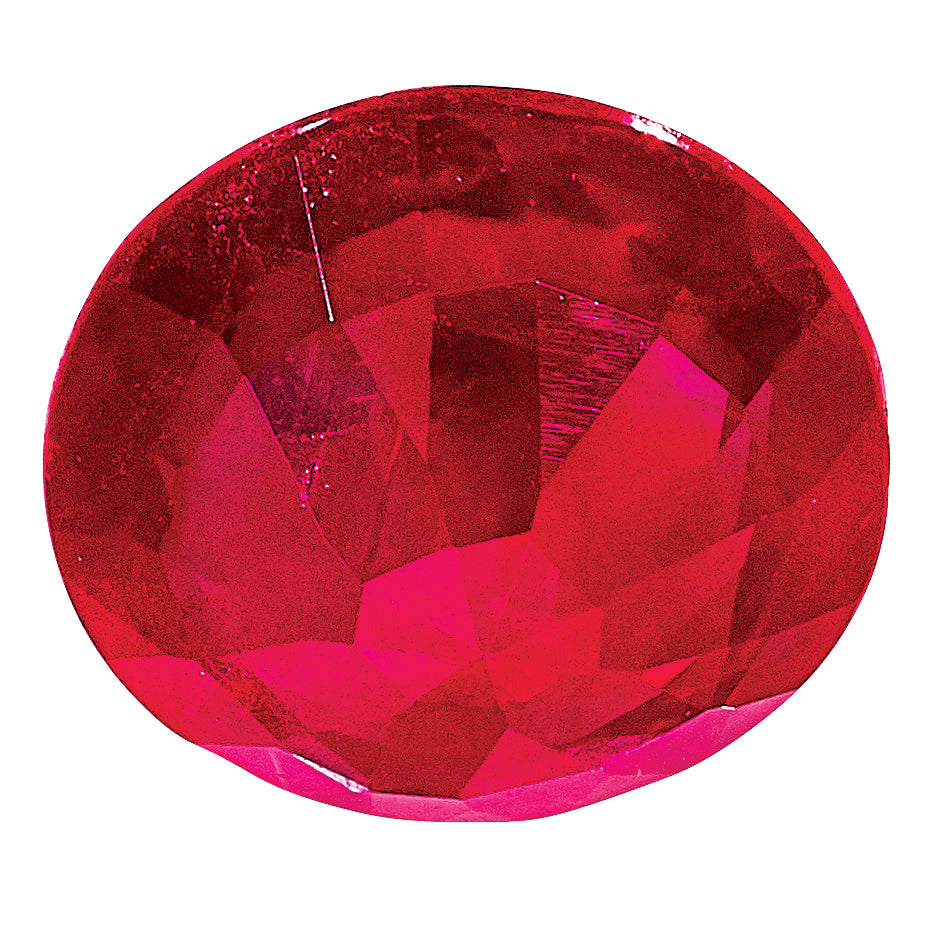 Ruby AA Quality 5mm Round Diamond-Cut