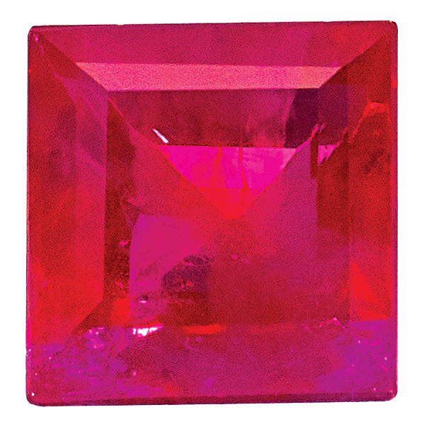 Ruby AA Quality 4mm Square Step-Cut Main image