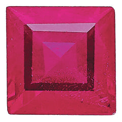Ruby A Quality 4mm Square Step-Cut