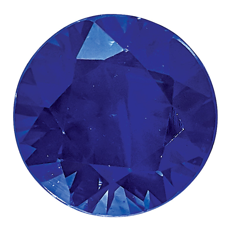 Blue Sapphire AA Quality 2.5mm Round Diamond-Cut